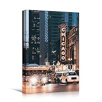 Canvas Wall Art Street View Cityscape Colorful Contemporary Multicolor Neon Photography Places - 12x18 inches