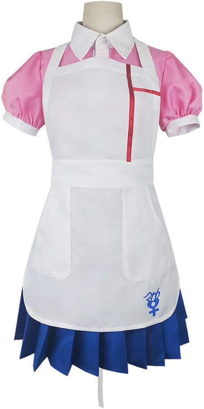 Dangan Ronpa 2 Mikan Tsumiki Danganronpa Vestido Cosplay Disfraz Uniforme Cosplay Camisa + Falda + Delantal Maid Delantal Trajes de Uniforme