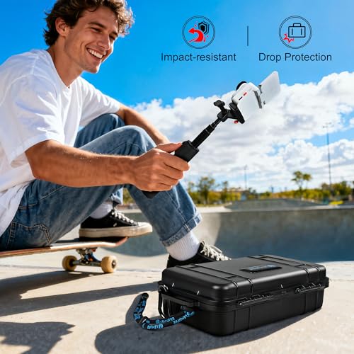 Lekufee Travel Waterproof Hard Case for Insta360 GO Ultra, Standard Bundle, Creator Bundle, and other Accessories(Case & Bag Only)