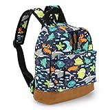 Zicac Children's Cute Canvas Backpacks Mini Rucksack Bag (S, Blue-Coffee)