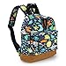 Zicac Childrens' Cute Canvas School Backpacks Mini Rucksack School Bag (S, Blue-Coffee)