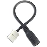 HitLights SMD 3528 (8mm) LED Light Strip DC Connector, Single Color - 6 Inch (4 Pack) Strip to Female DC Connector