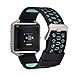 Lwsengme Fitbit Blaze Replacement Band,Silicone Watch Strap Adjustbable Wrist Band for Fitbit Blaze not Include Frame (Black/Teal)
