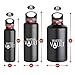 WaterVault Growler - Insulated Stainless Steel Beer & Water Bottle, Double Wall Sport Vacuum Insulated Flask with Finger Loop Carry Handle, Wide Mouth, 64 oz. Matte Black