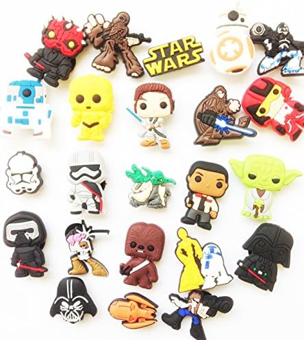 15 Pcs Set Star Wars Random Choose Style for Shoe Charms for Croc Shoes &amp; Wristband Bracelet