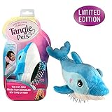 Tangle Pets FIN THE DOLPHIN - The Detangling Brush in a Plush, Great for Any Hair Type, Removable Plush, As Seen on Shark Tank