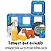 Magnetic Tile Tractor and Farm Set - 44 Tiles, Complete with Farmer and Animals, Great Toy for Boys and Girls, Teach Creativity Building Barns and Tractors, More Fun than Blocks