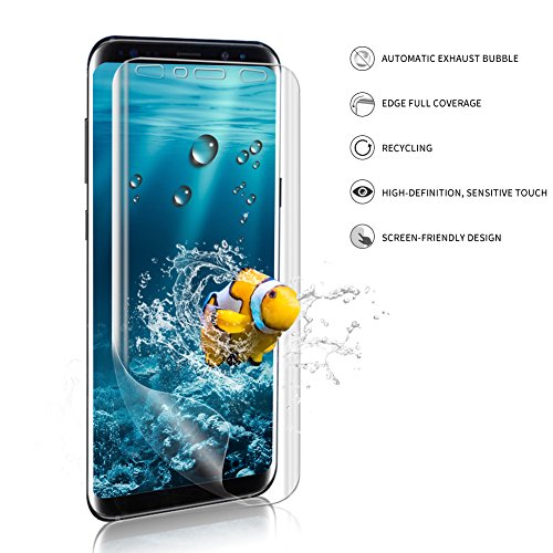 Samsung Galaxy S8 Plus Screen Protector Case Friendly [Not Glass] Full Coverage, No Bubbles, Clear Wet Applied Soft Film - 6.2 Inch by Meidu