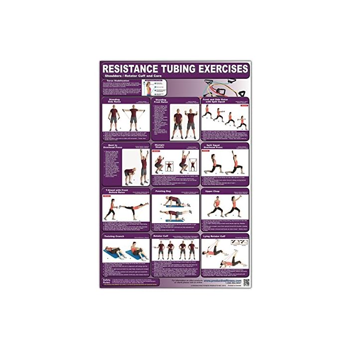 Buy Resistance Tubing Exercises Poster/Chart Shoulders/Rotator Cuff