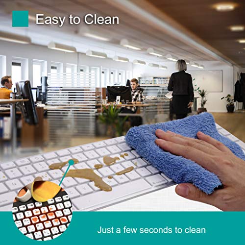 Green Onion Supply Fully Covered Flat Style Easily Sanitized Universal 0.025mm Superb Tactile Feeling Waterproof Anti-Dust Keyboard Cap Cover for Desktop Keyboard Hospital/Dentist Use [3 Pack] - Thumbnail 5