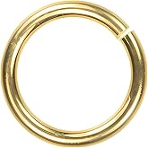 uGems 14K Gold Jump Rings, 18 Gauge, 6.5mm Outside Diameter, 4.5mm Inside Diameter, Strong Open Style for Jewelry Making – Ideal for Chains, Drops, Dangles – Genuine Solid 14KT Gold