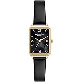 VICTORIA HYDE Black Womens Leather Watch, Square Watches for Women