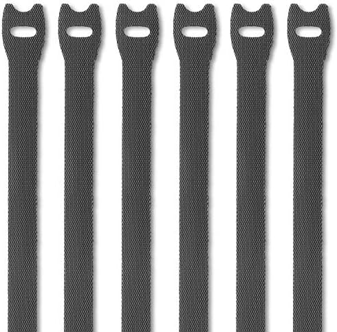 Akineko Cable Ties 30pcs Reusable Self-gripping Velcro Cable Ties [Simple Black]Cable Tidy Fastening Black