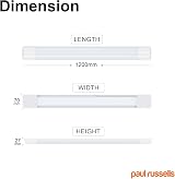 paul russells 4ft LED Batten Light 40W 4800 lm Cool White 4000K view 3