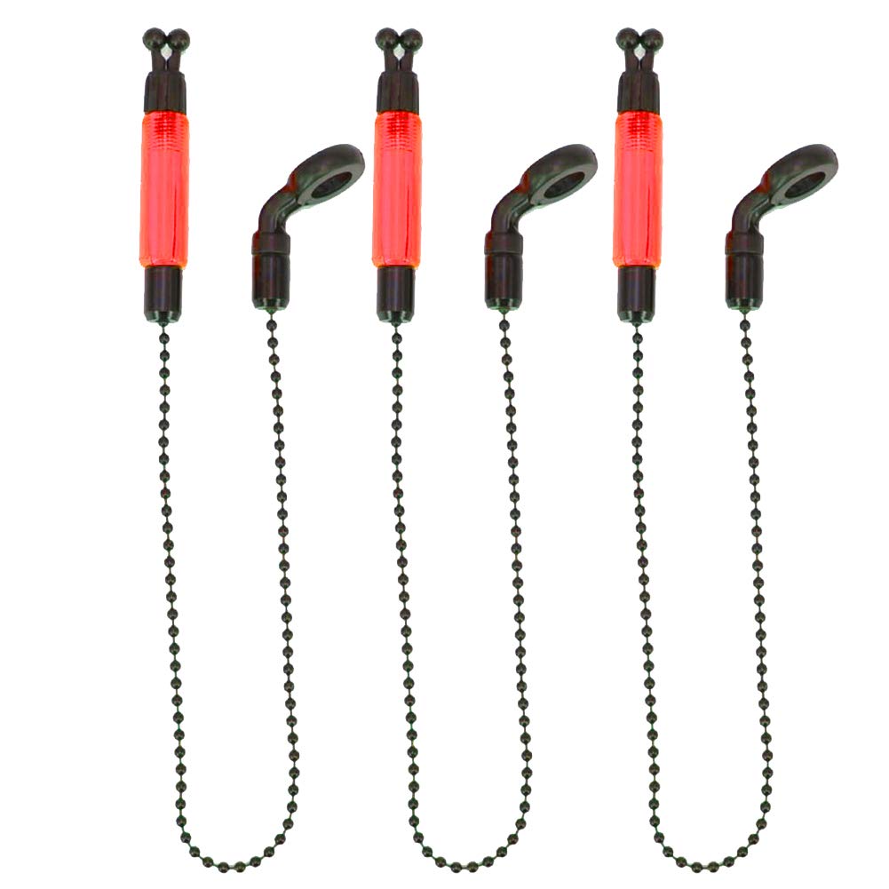 Afittel88 Bite Alarm Indicator,Red Blue Green Yellow Bite Indicators Bite Alarm Bobbins,Portable Bobbins Hangers Swinger Fishing Alarms Carp Rod Bite Indicator for Carp Fishing