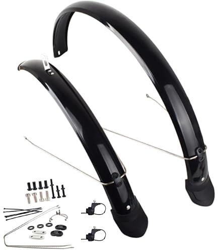 Garde-boue Vélo Milisten – Plastique Léger, étanche, Anti-éclaboussures, Pour VTT Et Route, Fixation Sous Selle, 33x10 Cm, Noir