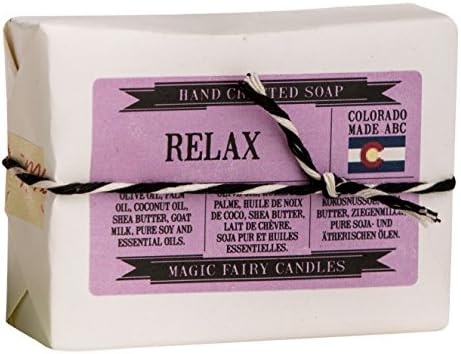 Magic Fairy Candles Relax Lavender Tangerine and Sage Blend Goat Milk Soap all Natural Hand Crafted 2 - 4oz Bars