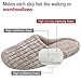 HomeIdeas Women's House Indoor Slippers Memory Foam Slip-on Bedroom Cozy Summer Lightweight Outdoor Shoes with Rubber Sole (Size 7-8 B(M) US, Light Gray)