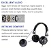 Conambo CQ3 Active Noise Cancelling Headphones On Ear Foldable Headphone with Inline Mic for iPhone/iPad/iPod/Samsung/LG iOS Android Smartphones and Laptop PC with Airplane Adapter, Black