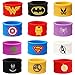 12PCS Superhero Slap Bracelet for Kids Boys & Girls - Marvel The Avengers Birthday Party Supplies Favors - Super Hero Avengers Toys - Comic Super Hero Party Stickers (50 Pack) Carnival Prizes