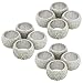 Shalinindia Handmade Indian Silver Beaded Napkin Rings - Set of 12 Rings