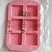 X-Haibei 6-Cavity Square Mooncake Soap Lotion Bar Chocolate Cake Glycerin Silicone Mold Pan 2oz per Cell