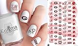 University Of Georgia Bulldogs Nail Decals (Set of 53) (Clear Water-slide)