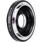 K&amp;F Concept Pro Lens Mount Adapter Compatible for Canon FD FL 35mm SLR Lens to Canon EOS (EF, EF-S) Camera, Compatible with Canon 1D, 1DS, Mark II, III, IV, Digital Rebel T5i, T4i, T3i, T3