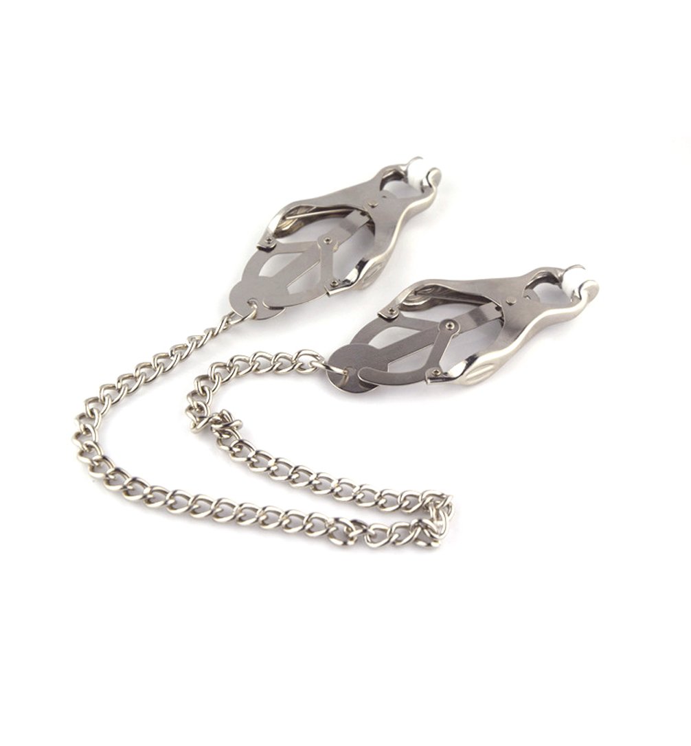 Pevor Nipple Clamps With Chain Clip Butterfly Style Fashion SM Sex Toy Adult Healthy Tools For Couples Nipple Breast Stimulation Stimulate Blood Circulation Expand the Sensory Experience Couples Game