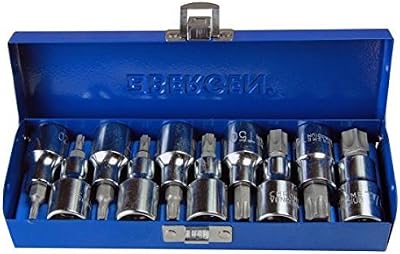 Bergen 10 Pc 1/2 Inch Drive Torx TRX-Star Bit Socket Set Sizes T20-T70 B1128