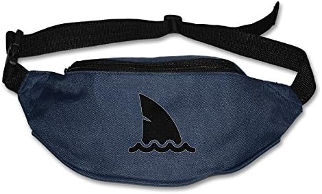 My Century Union Shark Zipper Pockets Water Resistant Fanny Pack Running Belt Waist Bags Waist Pack For Running Hiking Cycling Climbing Navy