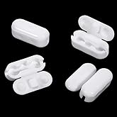 Ball Chain Connectors 30 Pcs Roller Shade Beaded Connector White Plastic Beaded Chain Connector Connector Clips for Blind Cord Vertical Roman Roller Ball Chain Cord Connector (4mm Ball Diameter)