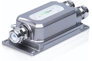 FASTCABLING 90W Outdoor PoE Extender 2 Port, Industrial Grade, Repeat 328ft PoE for Mesh, High Power PTZ Cameras, IP67 Waterp