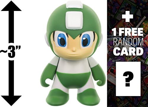 Amazon Com Green Mega Man 3 Mega Man X Kidrobot Mini Figure Series 1 Free Mega Man Trading Card Bundle Uncommon Toys Games