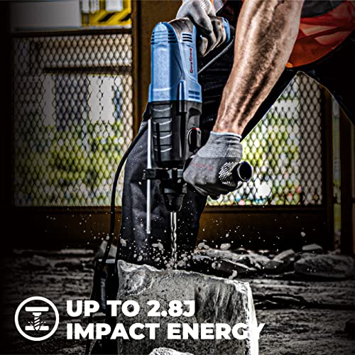 DongCheng 1 Inch SDS Plus Corded Power Electric Rotary Hammer Drill for Concrete/Masonry,High Power, 2.8 joules,with 4pcs SDS Plus Drill Bits,Model#DZC05-26B