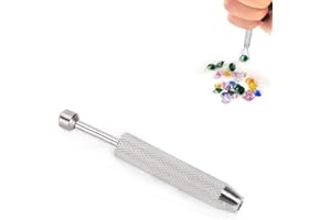 SALMUE Jewelry Tweezers, Jewelry Holder Pick-up Tool Diamond Gems Prong Tweezers Catcher Grabber Tweezers Straight for Jewelry Making Tool with 4 Claws (short)