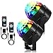 Litake USB Party Lights Disco Ball Strobe Light Disco Lights, 7 Colors Sound Activated Stage Light with Remote Control for Festival Bar Club Party Wedding Show Home-2 Pack