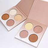 Makeup Luminous Shimmer Glow Kit Highlighter Powder Palette -4 Color Compact Set