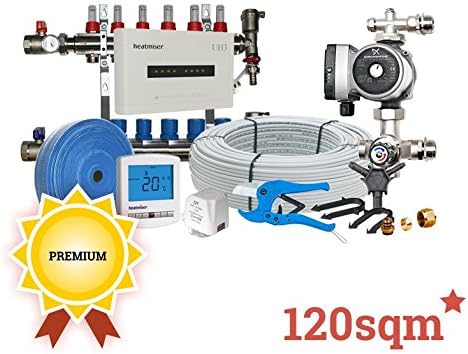 120sqm Premium Multi-Zone Wet/Water Underfloor Heating Kit, 6 Zone, Heatmiser, Grundfoss & Rifeng Products, 50 Year Guarantee