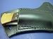 Black Buck 110 Right Hand Cross Draw Knife Sheath. The Sheath Is Made Out of 8 Oz. Leather Made to Wear on the Left Side and Drown on the Right Hand.