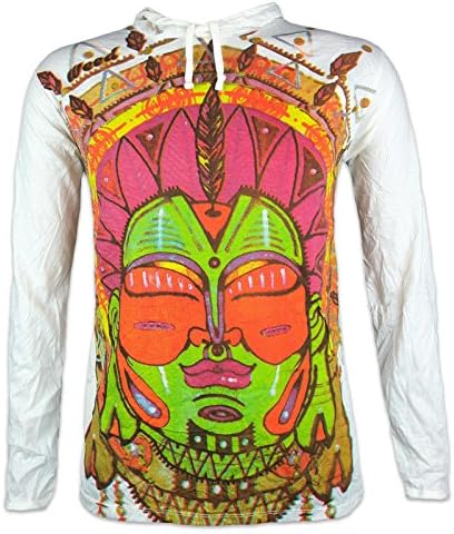 Weed Hoodie Longsleeve Men´s Shirt African Totem Shamane
