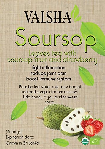 Organic Soursop(Graviola) tea (cut leaves) with Soursop fruit and strawberry-limited edition