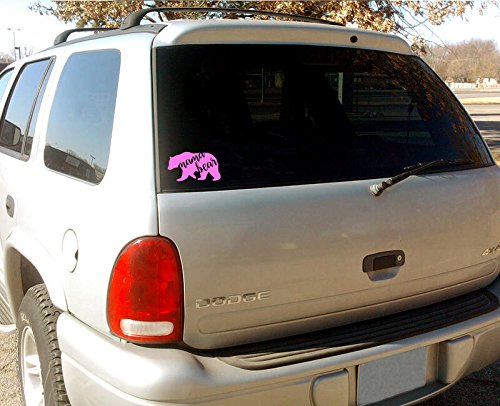 Mama Bear Decal (Pink) die cut Genuine ViaVinyl decal for automobile windows, Yeti and RTIC tumbler cups, Macbooks and laptops, iPhones and Android cell phones, iPads and tablets and more! - Thumbnail 2