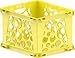 Storex Mini Crate, 9 x 7.75 x 6 Inches, School Yellow, Case of 3 (61492U03C)