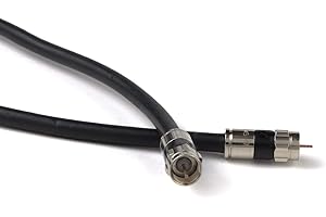 6ft Black RG6 Digital Coaxial Cable Shielded PVC Jacket FIRE Rated UL CATV RoHS 75 Ohm RG6 Digital Audio Video Coaxial Cable 