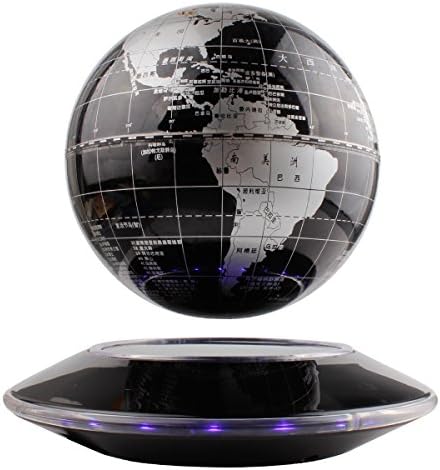 TYoung 6" Magnetic Levitation Floating Globe Display for Room Office Decor Geology Science Learning Development Enducation - Siliver