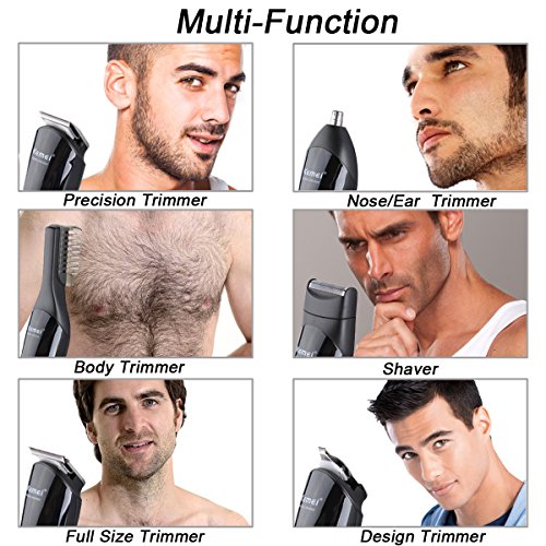 Grooming Kit,T-Antrix 12 in 1 Professional Mens Shaver Rechargeable Waterproof Beard and Mustache Trimmer,Noes and Ear Hair Trimmer, Hair Clippers for Men Barbers Salon with 5 Guide Combs