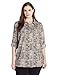 Calvin Klein Women's Plus-Size Printed Roll-Sleeve Tunic