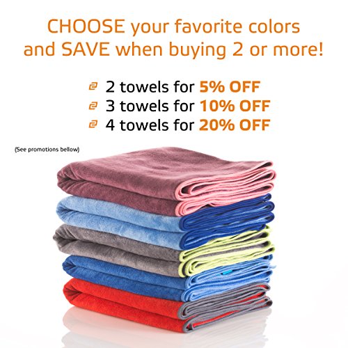 image for Sport2People Super Microfiber Sports and Non Slip Hot Yoga Mat Towel -