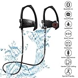 Bluetooth Workout Headphones, Greatever Q10 Wireless Bluetooth 4.1 Best Sport Headphones In Ear Earbuds Stereo Sweatproof Running Earphones Headset with Microphone Noise Cancelling for Sport